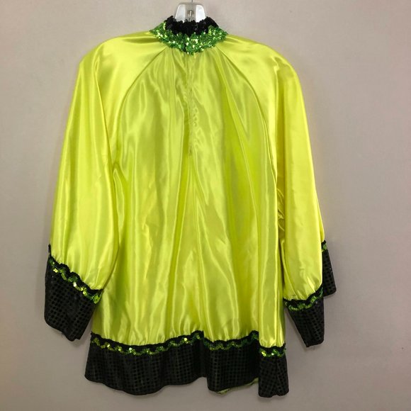 ArtStone Costumes Lime Green Black Sequin Kimonostyle Dance Costume